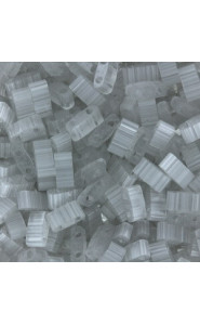 Miyuki half tila 5x2.4mm beads - Silk pale grey HTL-2598